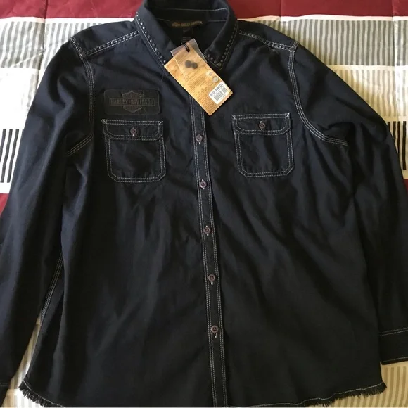 Long Sleeve Button Down Harley Women’s shirt - Picture 1 of 7